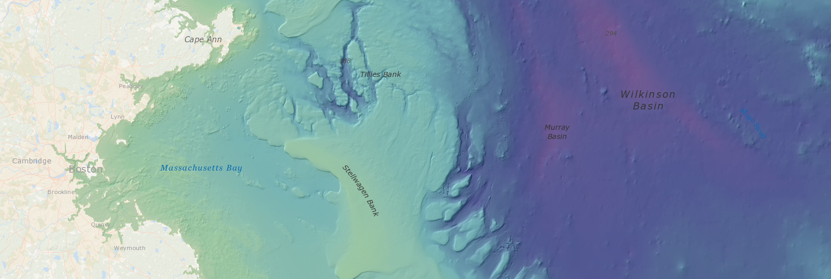 ocean floor depth map
